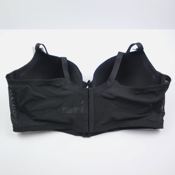 Cacique 46DD Bra Seriously Sexy Lightly Lined Balconette Shimmer Lace Bows NWT - Picture 5 of 13